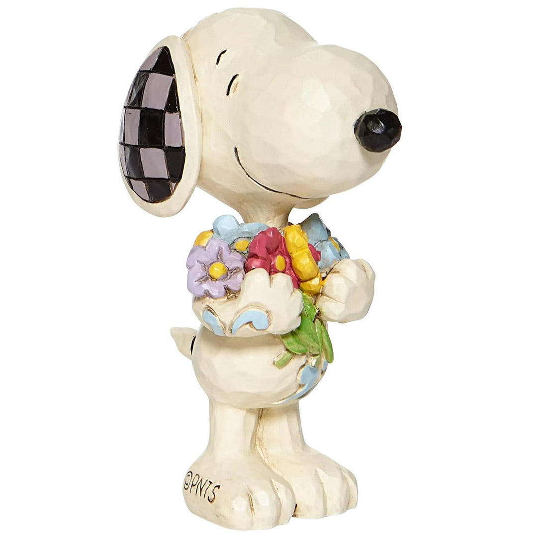 Jim Shore Snoopy with Flowers Mini front