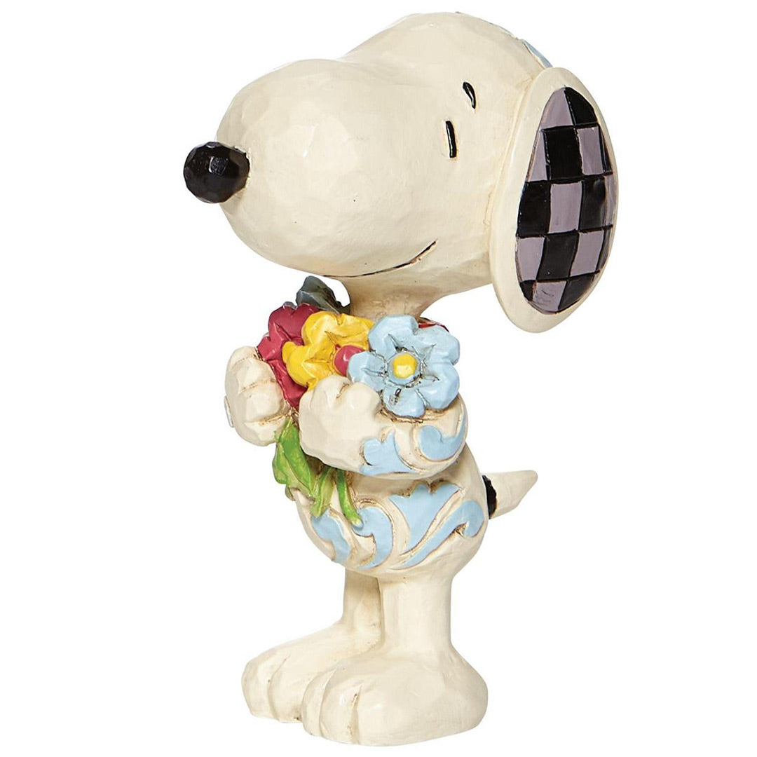 Jim Shore Snoopy with Flowers Mini side