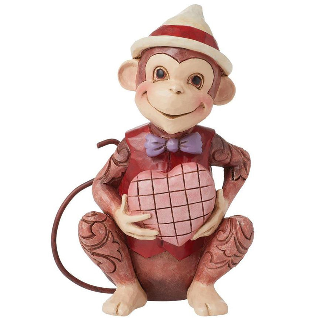 Jim Shore Monkey with Heart Figurine front
