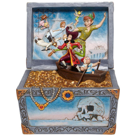 Jim Shore Peter Pan Treasure Chest Scene front