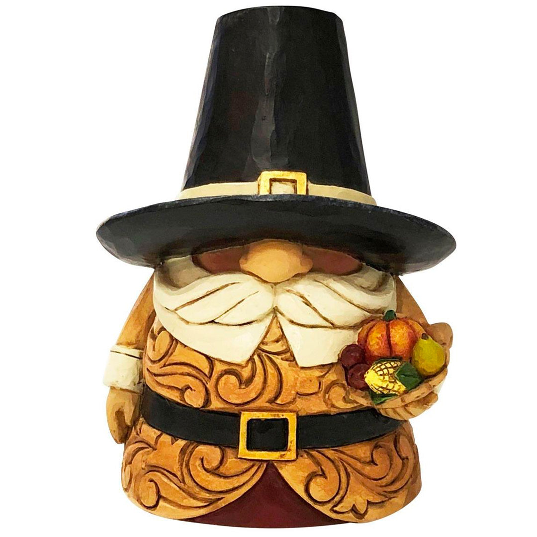 Jim Shore Pilgrim Holding Cornucopia Figurine