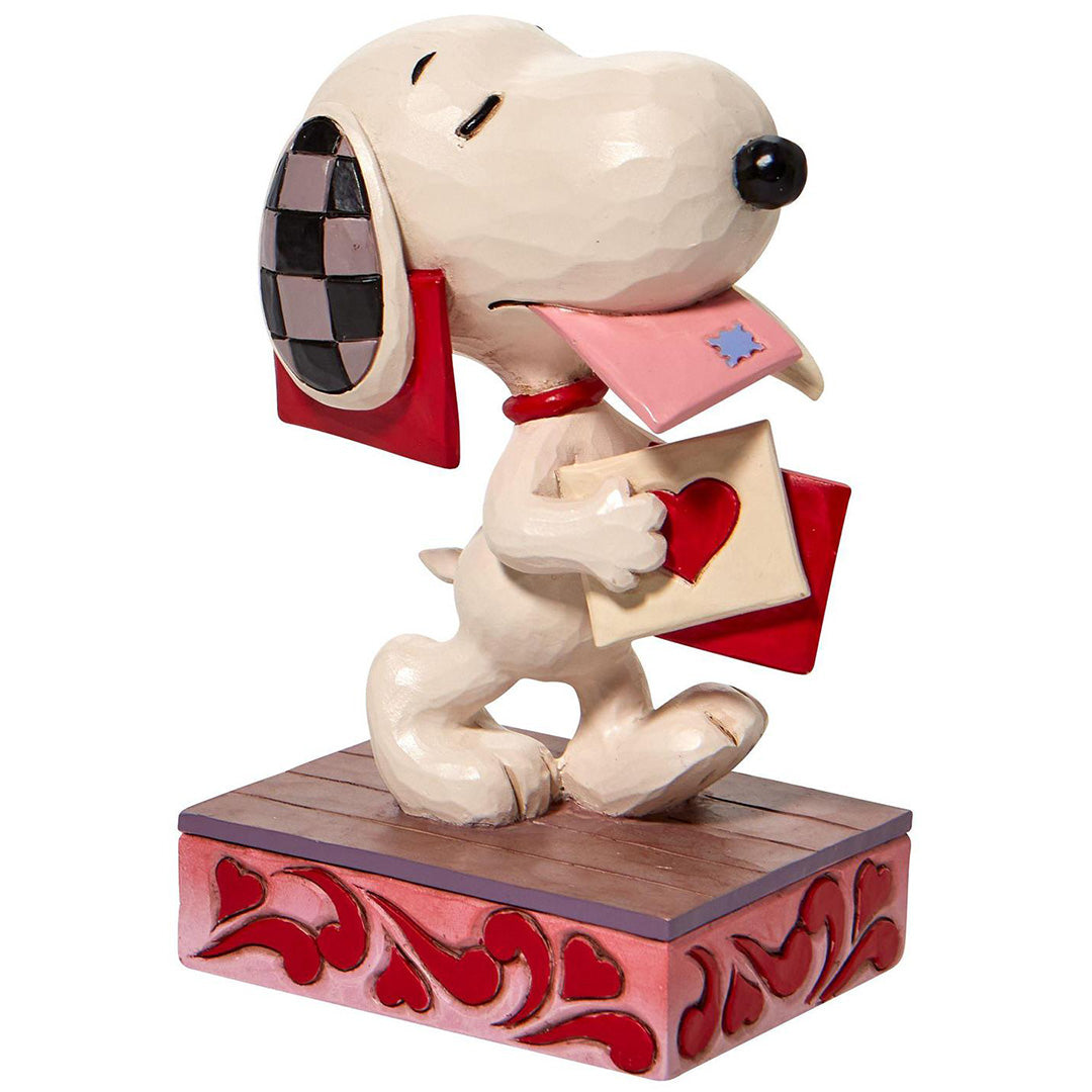 Jim Shore Snoopy Holding Valentines Letter side