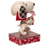 Jim Shore Snoopy Holding Valentines Letter backside