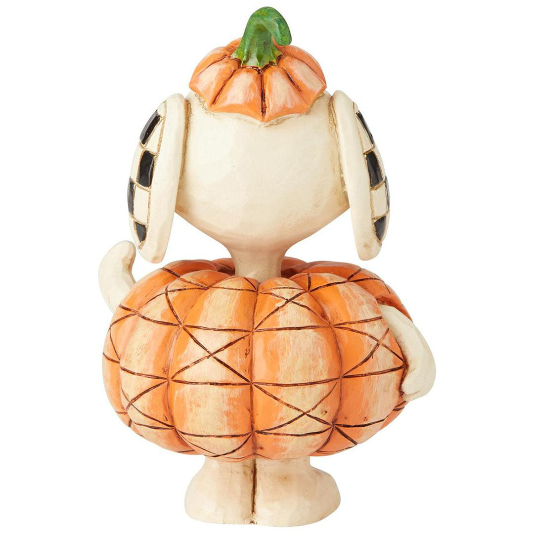 Jim Shore Snoopy Pumpkin Mini Figurine 3.5" back