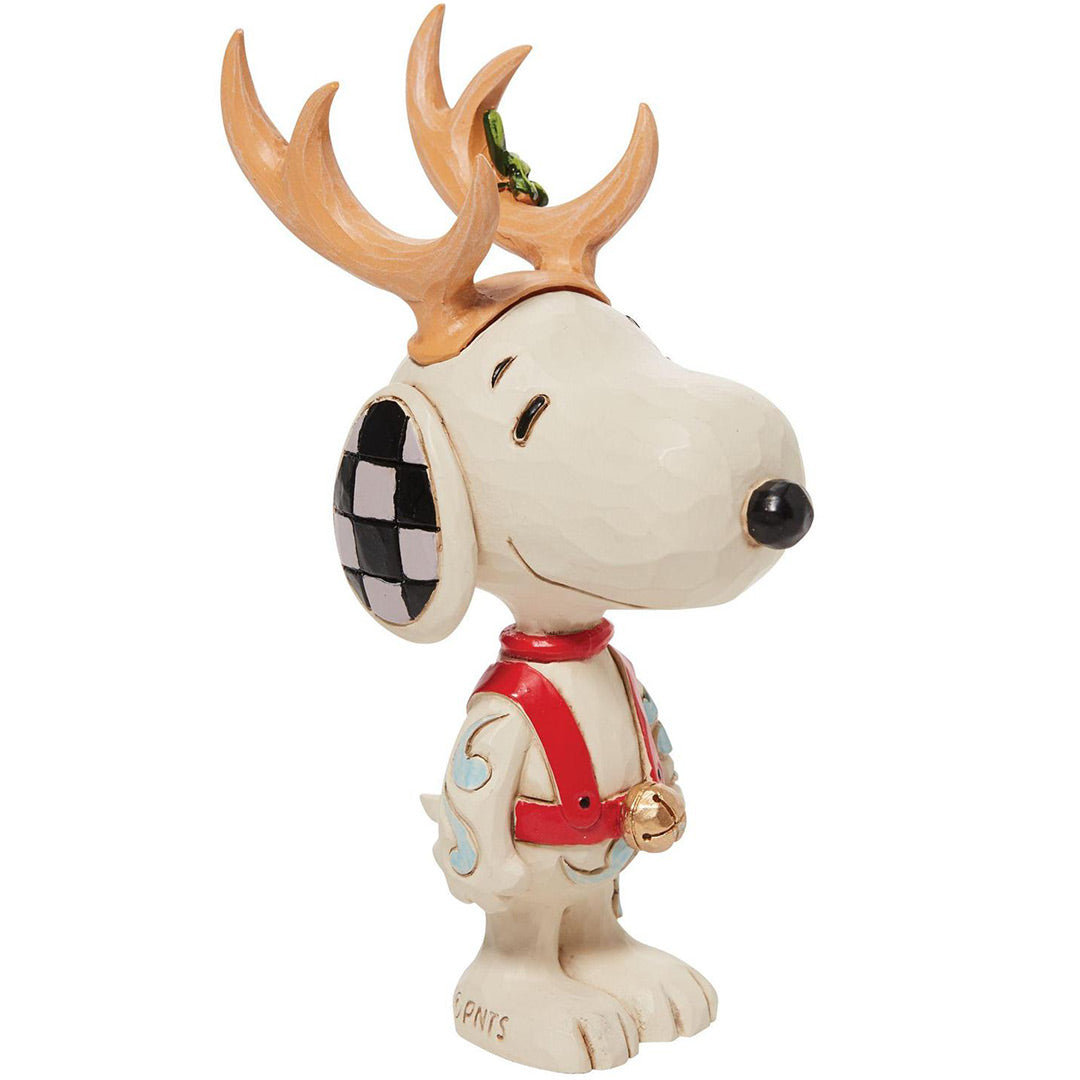 Jim Shore Snoopy Reindeer Mini front right side