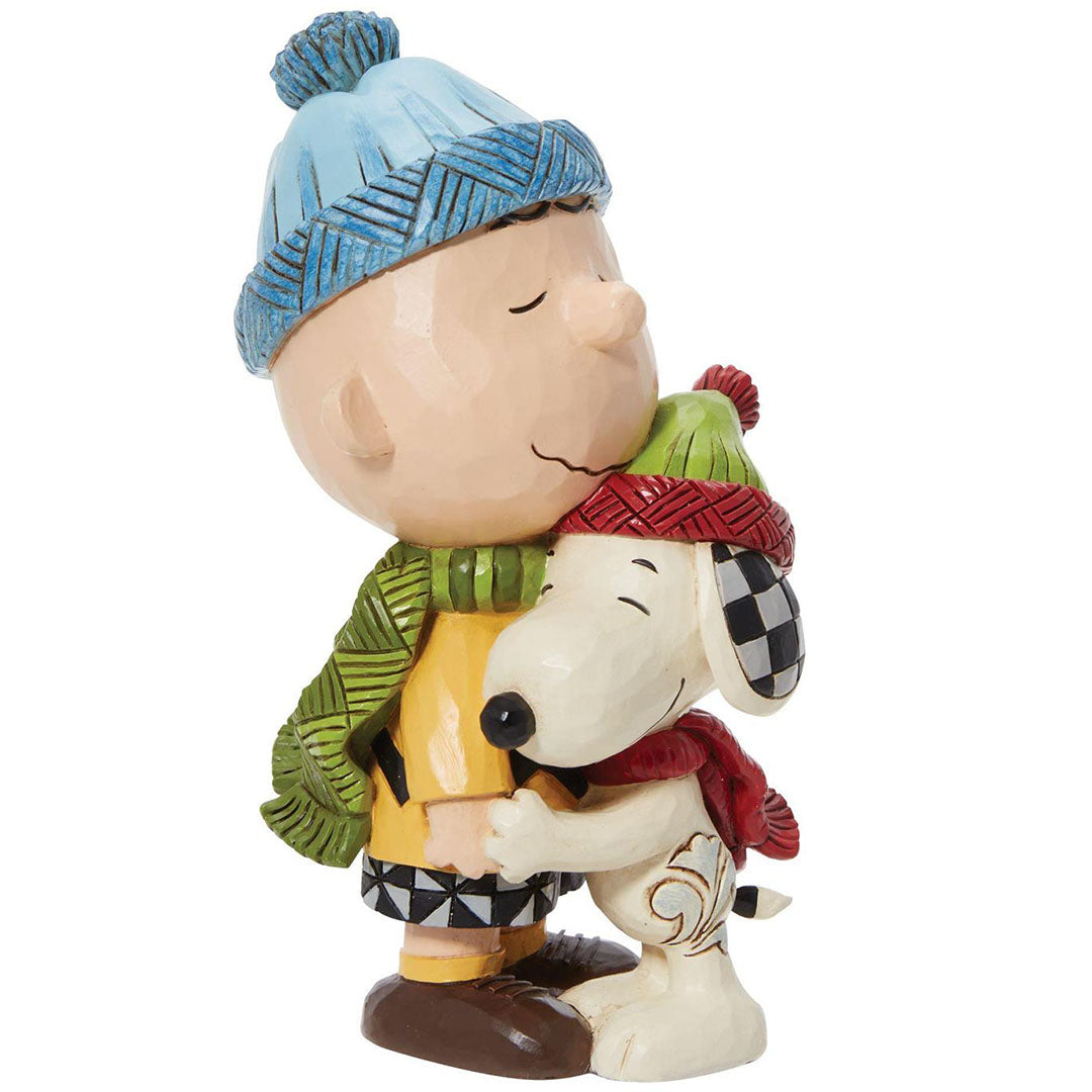 Jim Shore Snoopy and Charlie Brown Hugging side