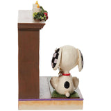 Jim Shore Snoopy and Woodstock Fireplace side