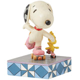 Snoopy and Woodstock Roller Skating 5.13" front 