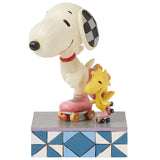 Snoopy and Woodstock Roller Skating 5.13" left side