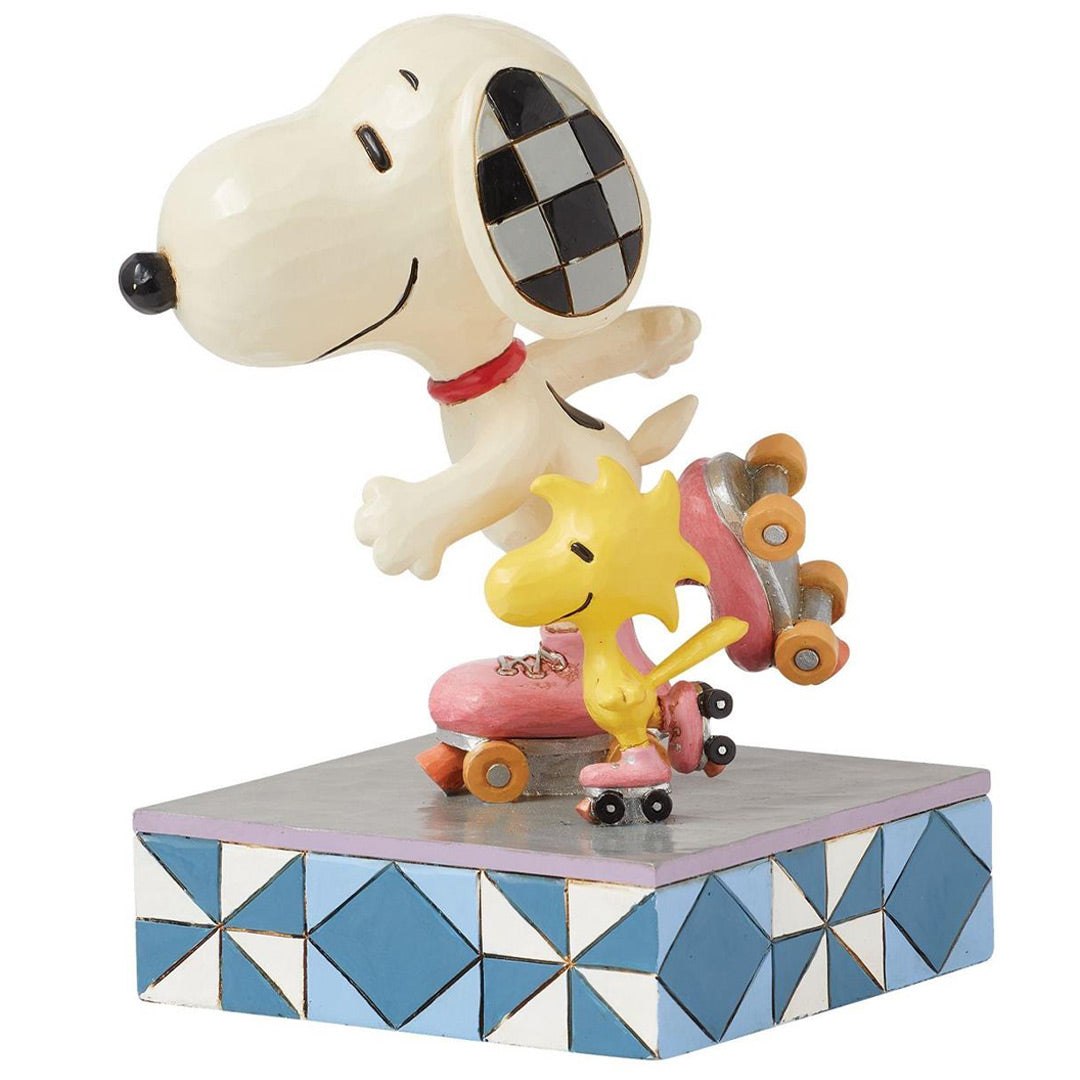 Snoopy and Woodstock Roller Skating 5.13" left