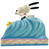 Jim Shore Snoopy and Woodstock Surfing back