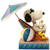 Jim Shore Snoopy and Woodstock at Beach right side