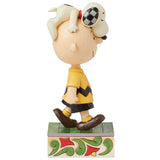 Jim Shore Snoopy on Charlie Browns Head right side