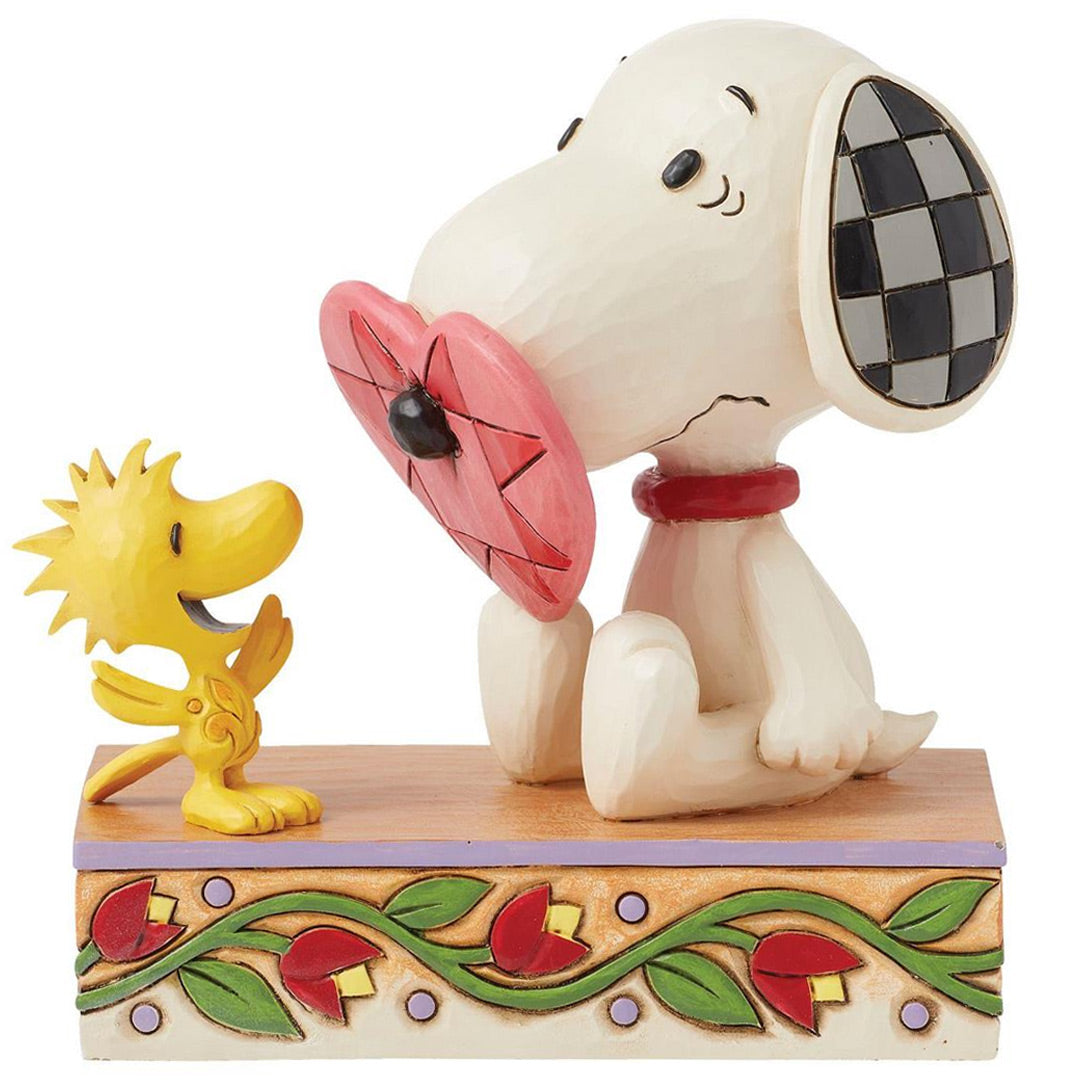 Snoopy with Nose Through Heart 4.92" left side