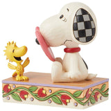 Snoopy with Nose Through Heart 4.92" left