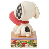 Snoopy with Nose Through Heart 4.92" back