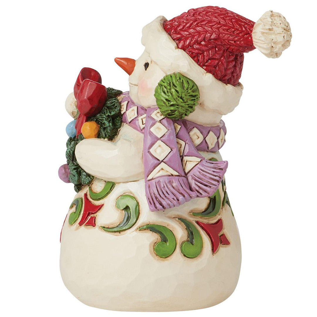 Jim Shore Snowman Earmuffs Mini Figurine left side