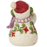 Jim Shore Snowman Earmuffs Mini Figurine back