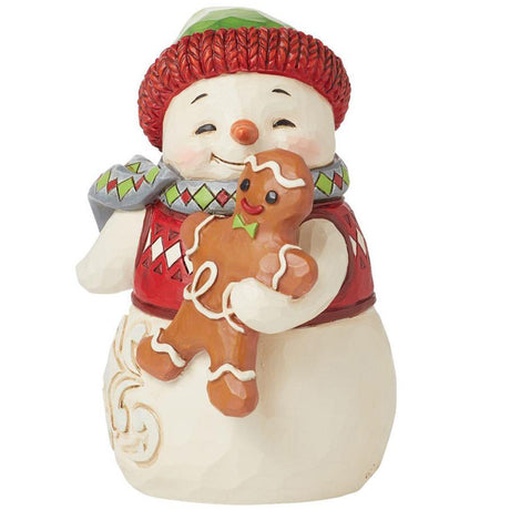 Jim Shore Snowman Gingerbread Mini Figurine left side