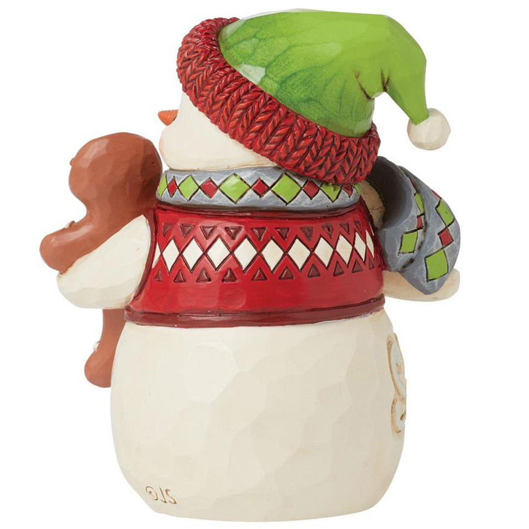 Jim Shore Snowman Gingerbread Mini Figurine back