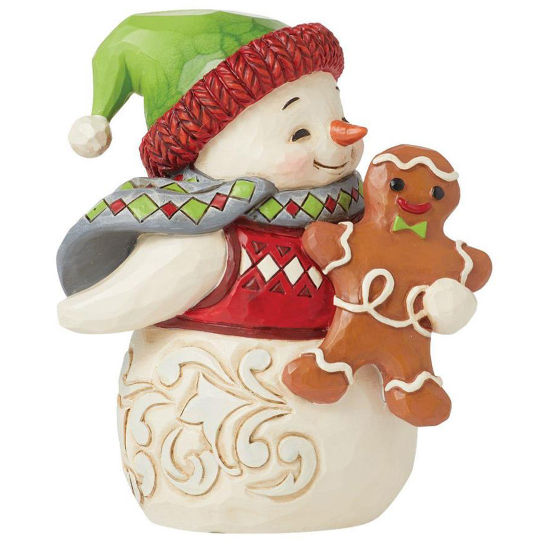 Jim Shore Snowman Gingerbread Mini Figurine front