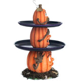 Three Wise Pumpkins Tiered Tray by Katherine's Collection side