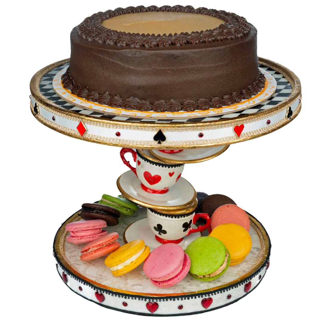 Katherine's Collection Topsy Turvy Teacup Cake Plate top