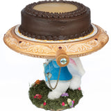 Katherine's Collection White Rabbit Cake Plate top