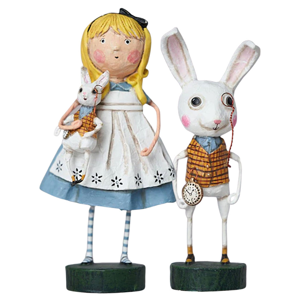 Alice and The White Rabbit - Set of 2 by Lori Mitchell