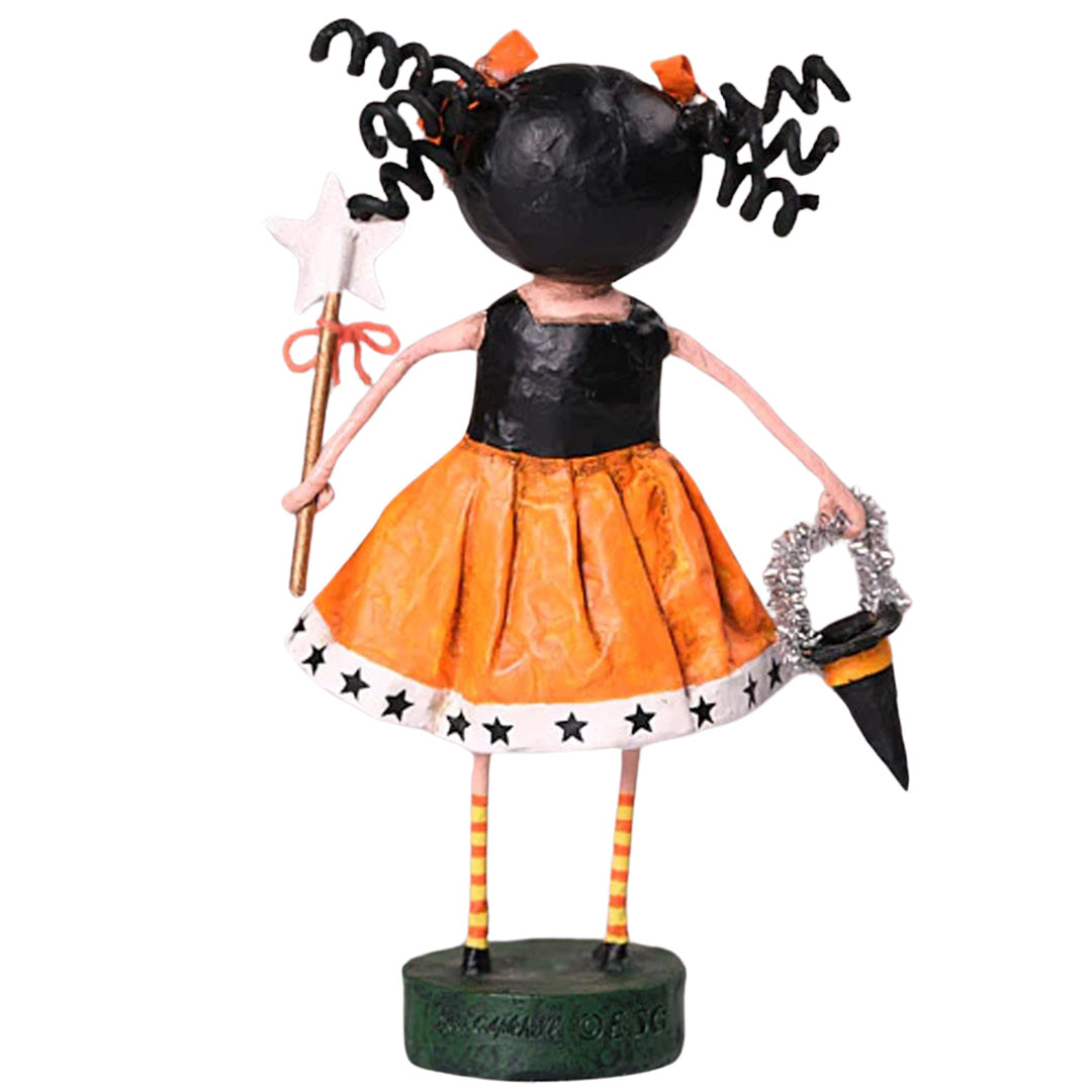 Cat's Meow Halloween Figurine by Lori Mitchell, Halloween Figurine back