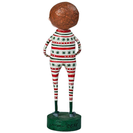 Joey's Christmas Jammies Christmas Figurine by Lori Mitchell back