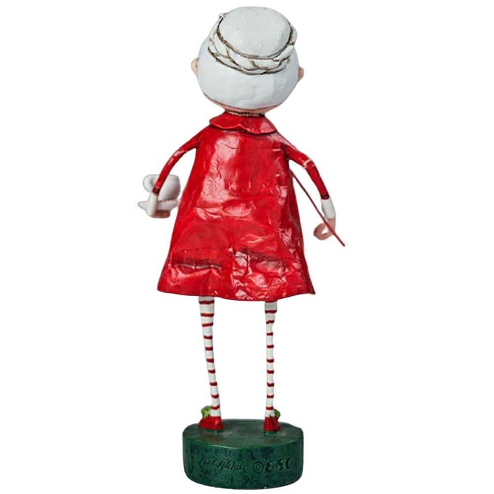 Rosy Cozy Mrs. Claus Christmas Figurine Collectible by Lori Mitchell back