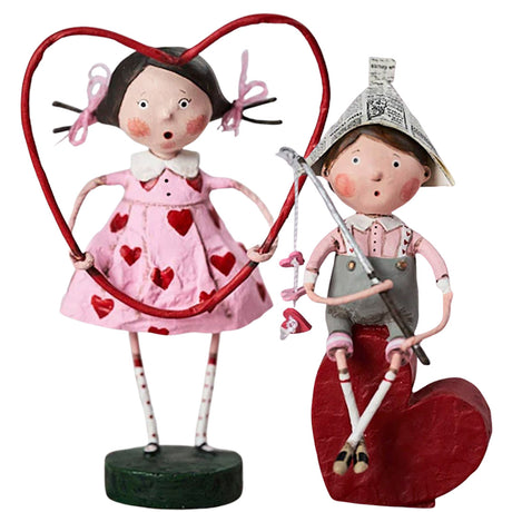 Valentines on the Lake Valentine's Figurine by Lori Mitchell - Set of 2