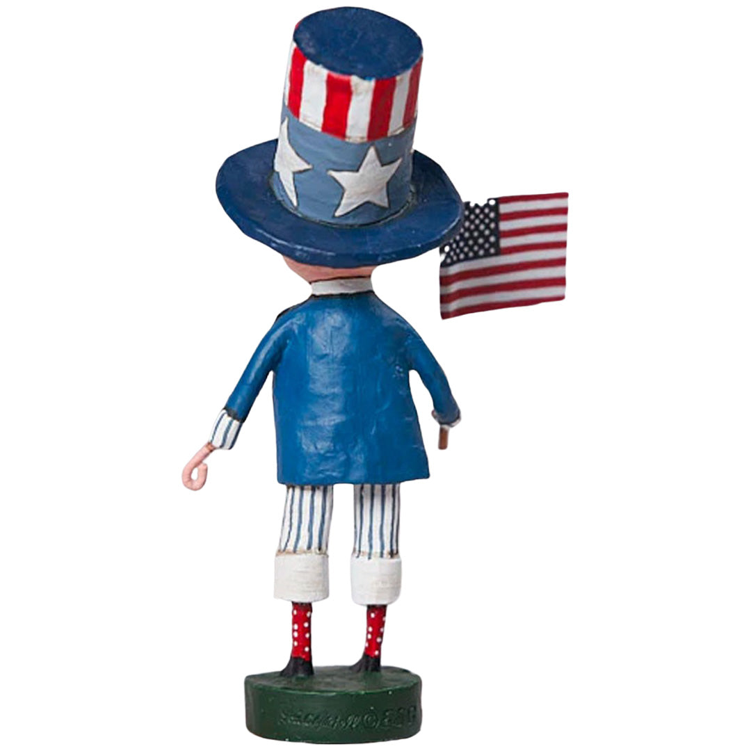 Yankee Doodle Boy Patriotic Collectible Figurine by Lori Mitchell back