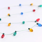 Miniature Christmas Light Bulb Garland close up