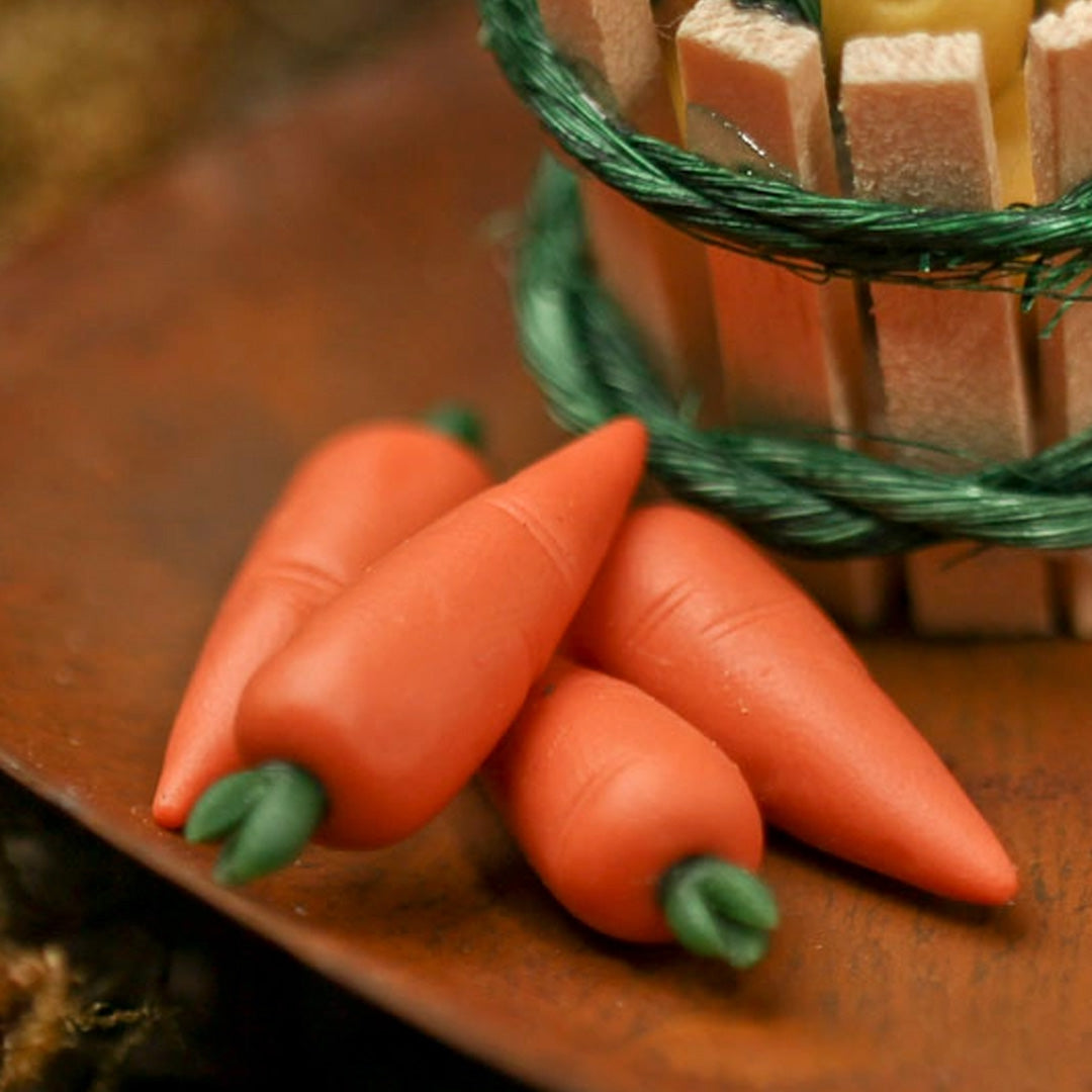 Miniature Clay Dough Carrots lifestyle