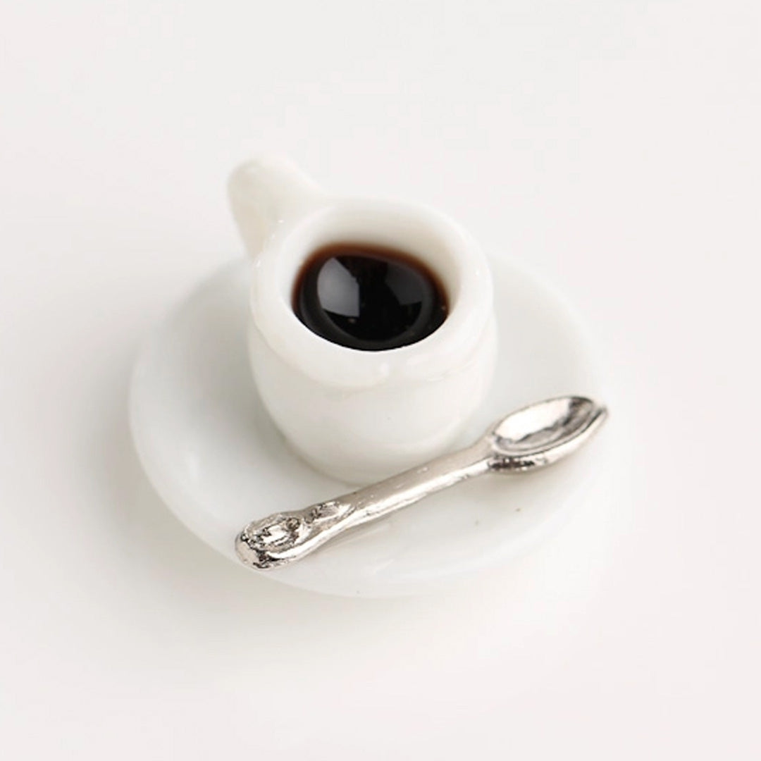 Miniature Porcelain Coffee Cup close up