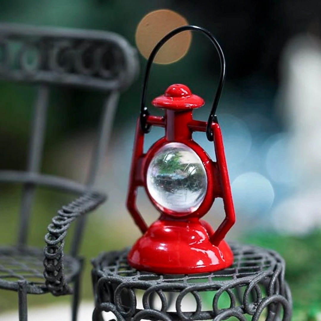 Miniature Red Railroad Lantern lifestyle