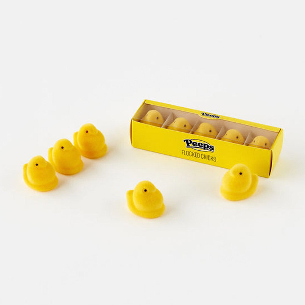 Peeps Flocked Peeps Yellow Mini - Set of 5