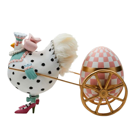 Patience Brewster by MacKenzie-Childs Speckled Chicken Egg Cart