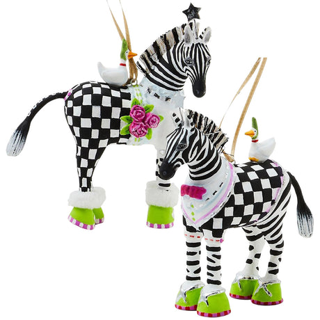 Patience Brewster by MacKenzie-Childs Zelda and Zeke Zebras set
