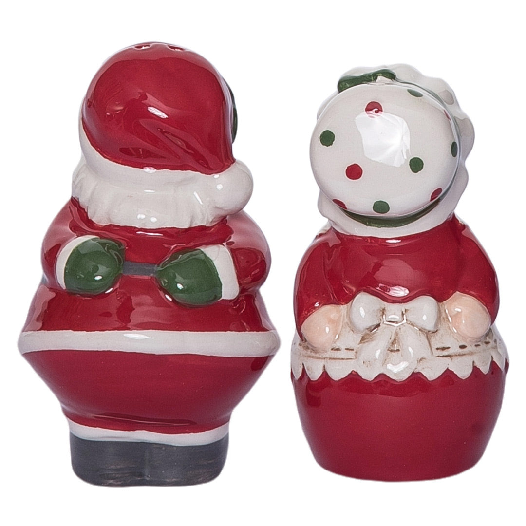 Transpac Kissing Kringles Salt and Pepper Shaker Set 2 back