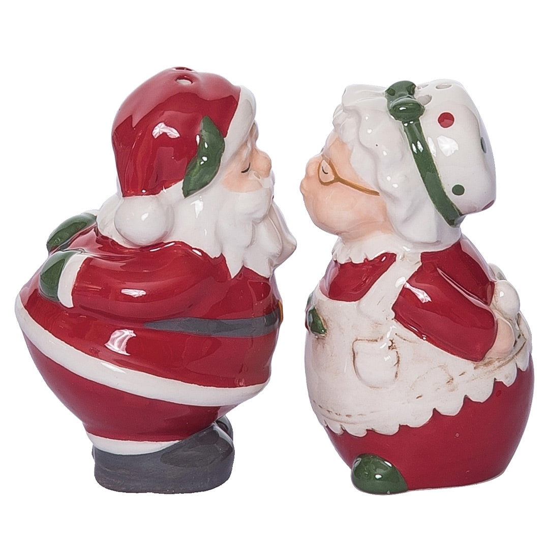 Transpac Kissing Kringles Salt and Pepper Shaker Set 2 side