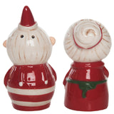 Transpac Santa and Mrs Claus Salt and Pepper Shaker Set 2 back