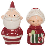 Transpac Santa and Mrs Claus Salt and Pepper Shaker Set 2 front