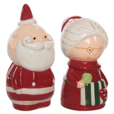 Transpac Santa and Mrs Claus Salt and Pepper Shaker Set 2 side