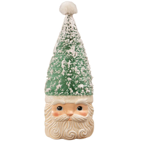 Bethany Lowe Tree Santa Pastel Blue front white