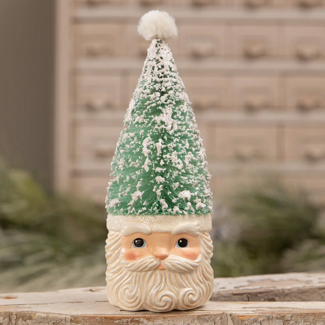 Bethany Lowe Tree Santa Pastel Blue front