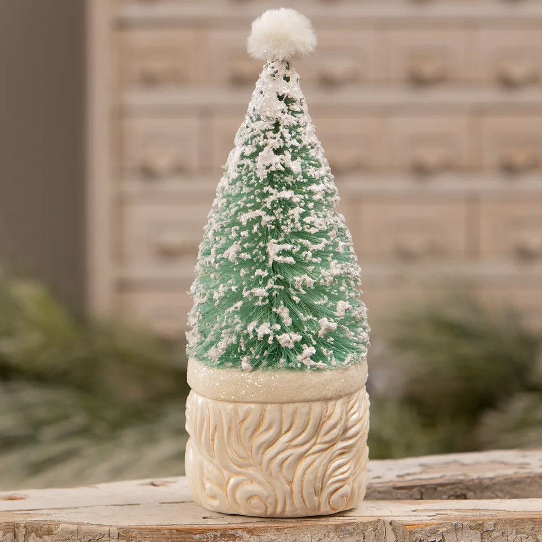 Bethany Lowe Tree Santa Pastel Blue back