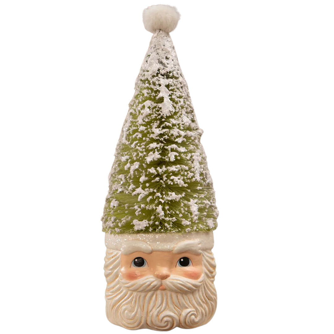 Bethany Lowe Tree Santa Pastel Green front white